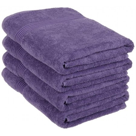 SUPERIOR Superior Egyptian Cotton 4-Piece Bath Towel Set  Royal Purple NS BTOWEL RP